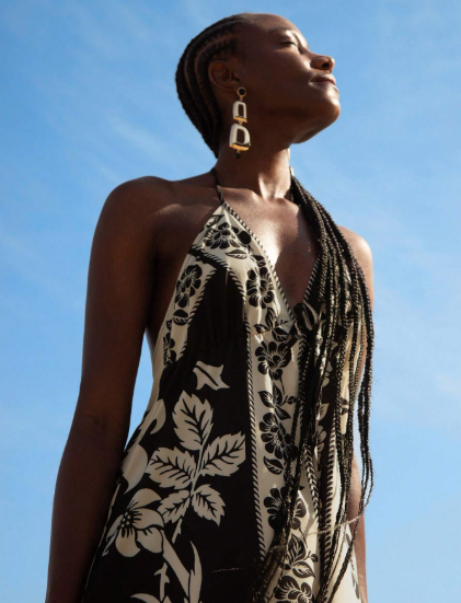 ✨ Vestido Harmonia Tropical PRETO – Leveza, Sol, Alma & Boêmia