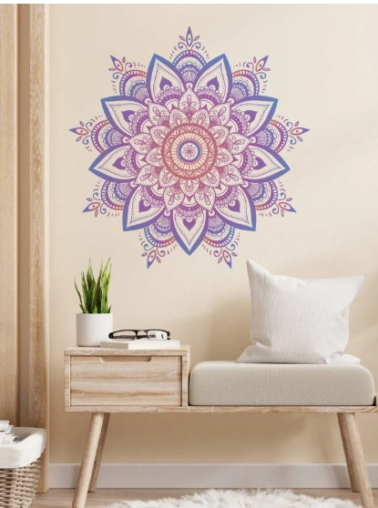 🌿 Adesivos de Mandala Roxo – (2 peças)