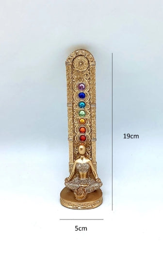 ✨ Porta-Incenso Yoga 7 Chakras ✨