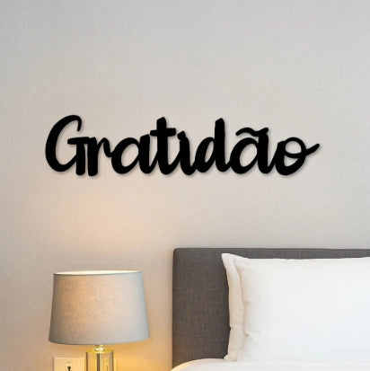 🌟 Letreiro Decorativo "Gratidão" – MDF 3mm