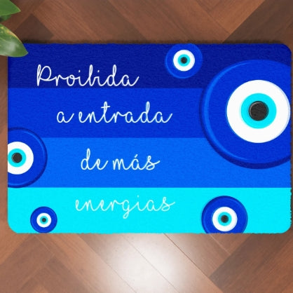 👁️ Tapete Capacho Olho Grego Degradê Azul Proteção e Elegância desde a Entrada👁️