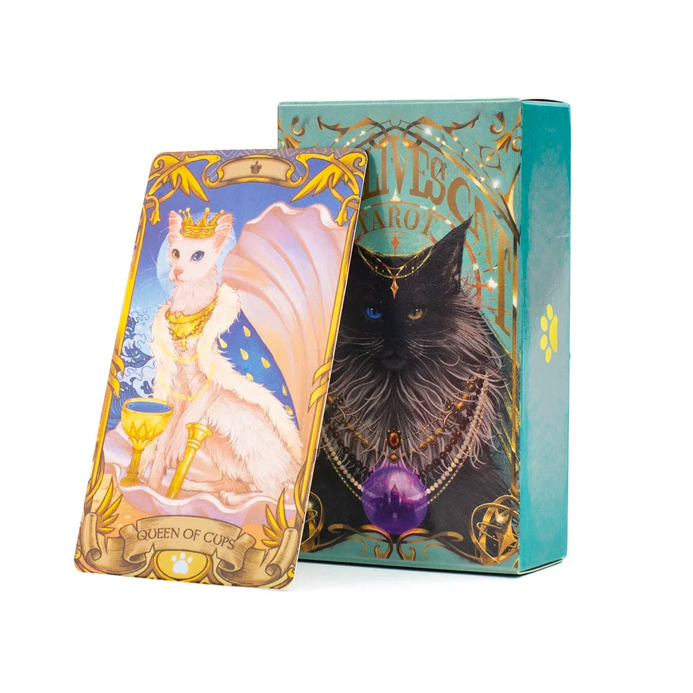 Kit de Cartas de Tarot "Kitten Tarot" – 78 Cartas para Leitura e Divinação