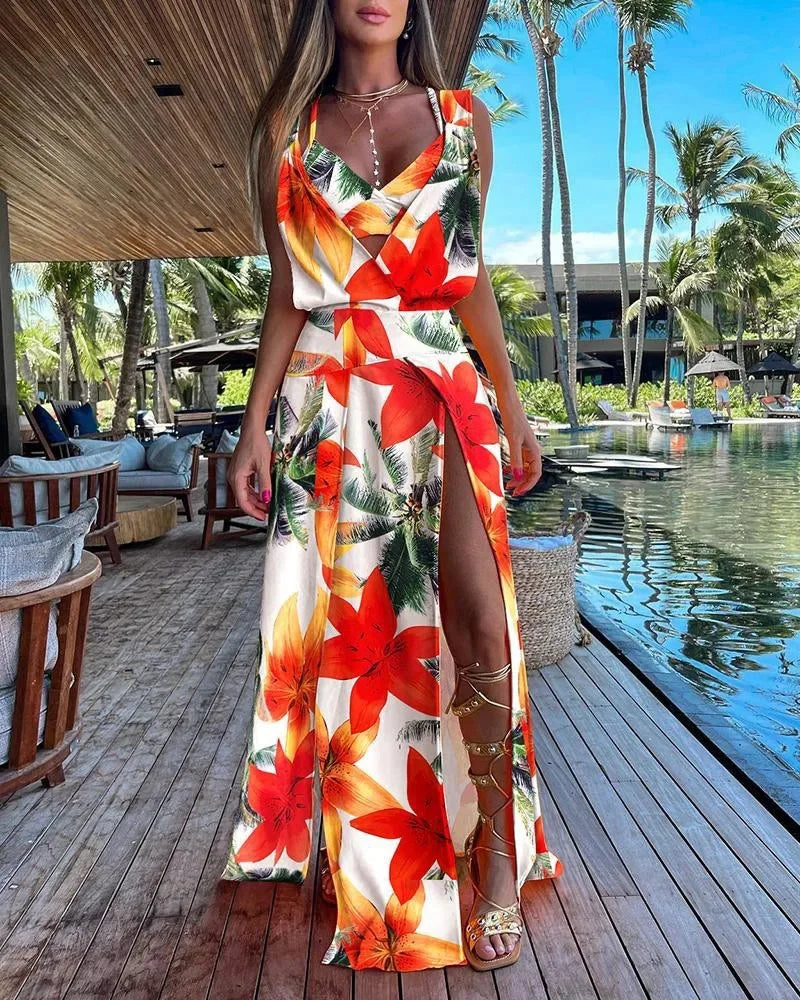 ✨ Conjunto 2 Peças com Vestido Longo e Colete